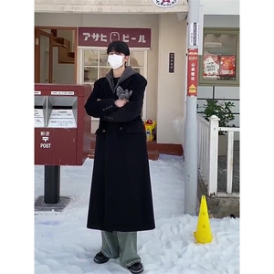 原版高品质~美式cleanfit男士中长款过膝毛呢大衣外套Y983-P125图片