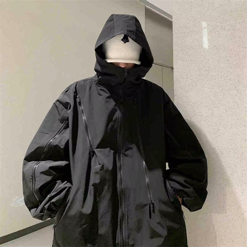 2025日系户外防风防水机能冲锋衣外套男女潮牌春秋宽松多口袋夹克，男装夹克，星座506A