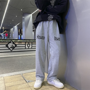 男青春流行直筒运动裤潮休闲裤带字母K2135P25图片