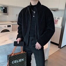 颗粒绒外套男冬季皮毛一体毛绒夹克网红韩版棉衣N8007-P150控180,男装夹克,电商B267