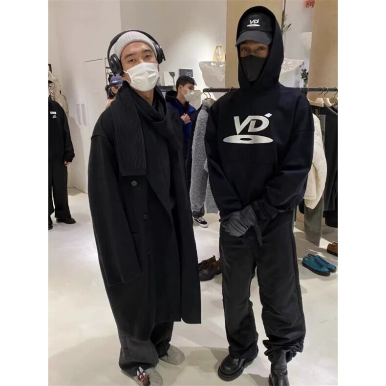 VD光盘刺绣卫衣Cleanfit风格重磅Vibe风休闲宽松连帽,男装卫衣,四季星座505