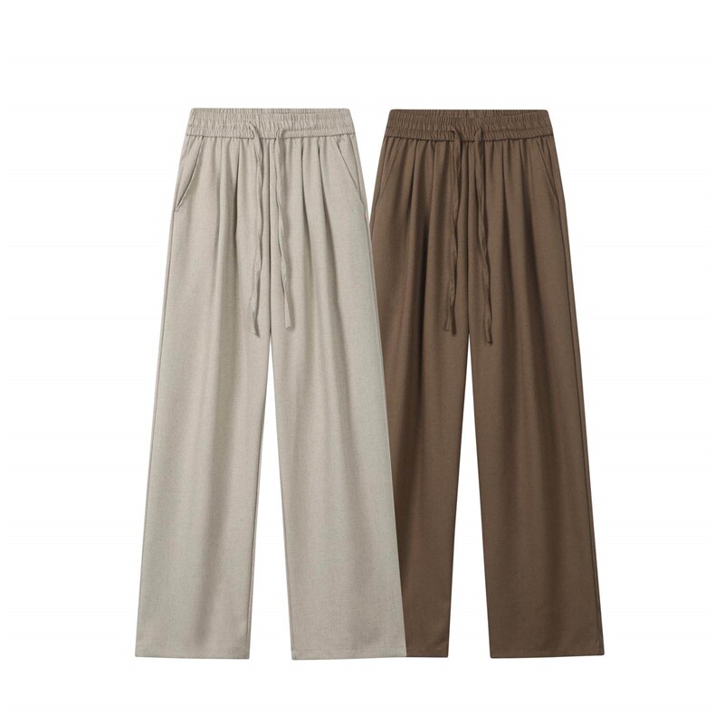 莱赛尔天丝休闲裤，超透气，A061-AX01352-特P45-白底平铺图，男装休闲裤，电商A061