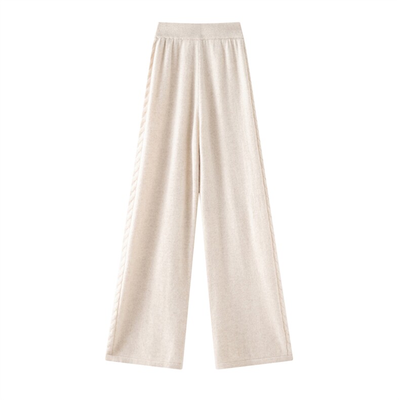 2025舒适百搭简约秋冬新款软糯舒适女士宽松羊绒阔腿裤，女装休闲裤，星纬羊绒