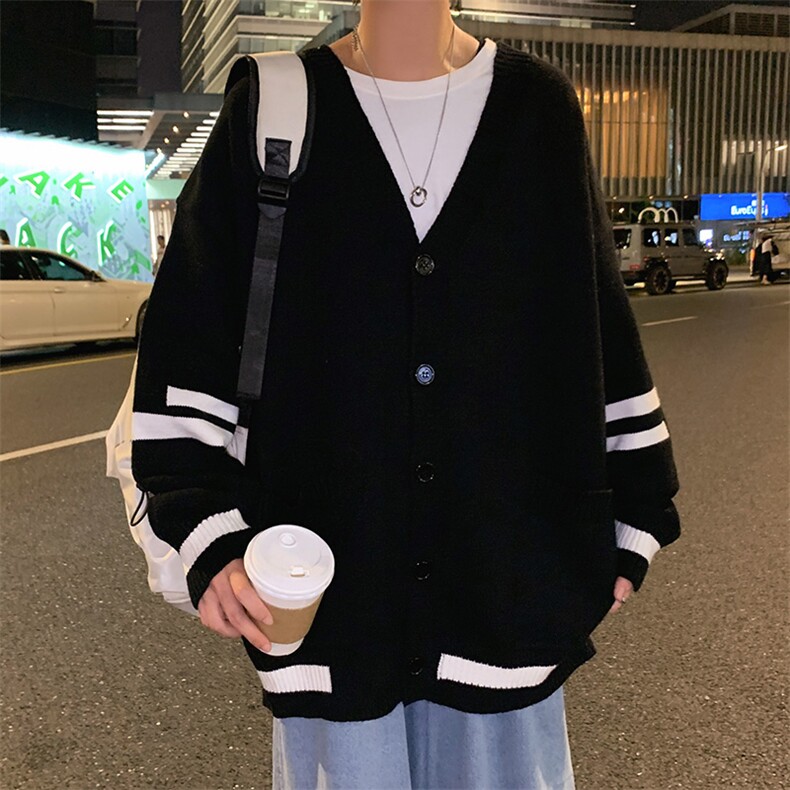 2024秋装新款针织开衫男外套休闲韩版潮流时尚A161-2-MY9013-P45,男装针织衫/毛衣,电商A161-2