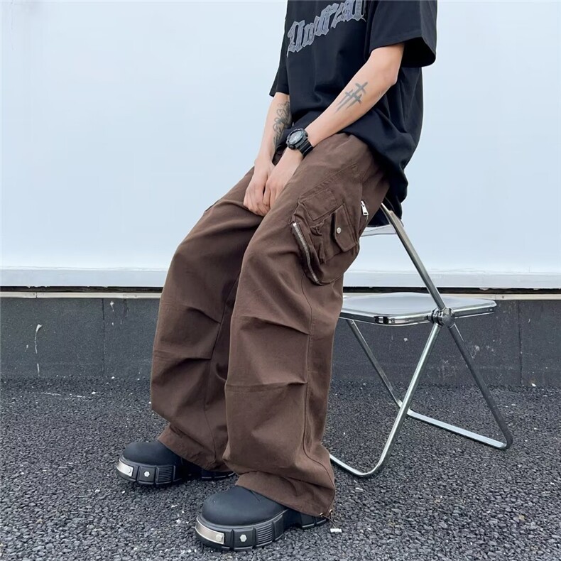 美式复古纯色工装裤男款纯棉高街冲锋裤休闲裤KF02P62,男装休闲裤,星座1116-2