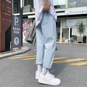 新款夏男士牛仔裤男修身小筒裤 韩版潮流9分裤休闲裤青年N50图片