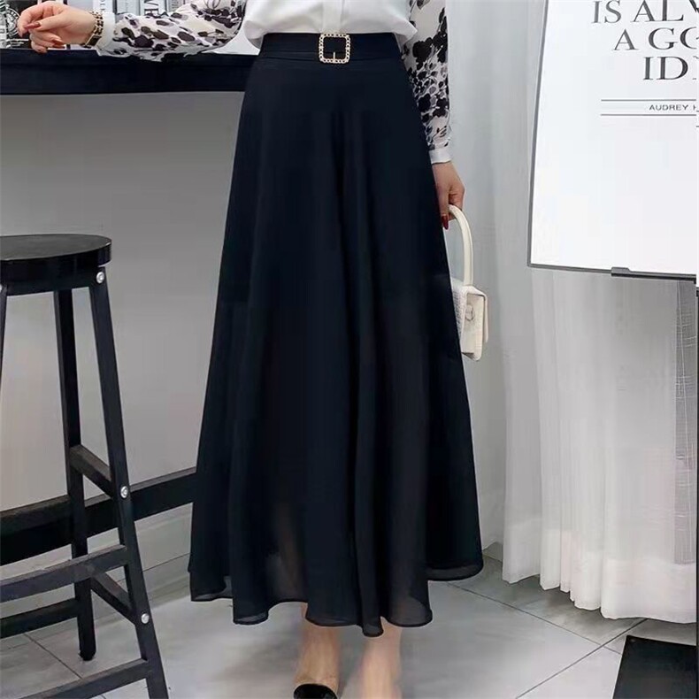 网纱方扣裤裙2025年夏季宽松长裙常规,女装半身裙,思沃羊绒