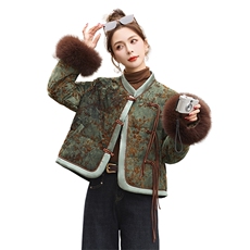 新中式g风羽绒服女2024冬季新款白鸭绒加厚小个子短外套，女装羽绒服，橙子家