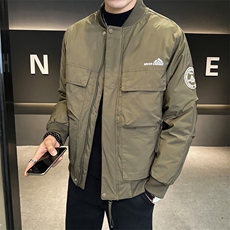 标80白鸭绒男棒球领刺绣工装羽绒服棒球服A329-YR3072-P215，男装羽绒服，电商A329