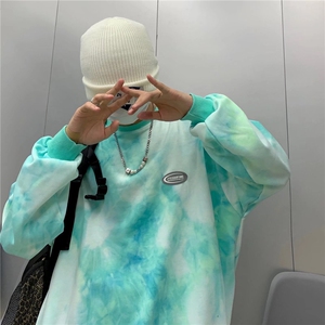 扎染卫衣男潮ins港风潮流圆领 W646 P23图片