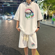 套装！华夫格套装短袖T恤短裤男TZ243-特P38，男装牛仔裤，电商B367