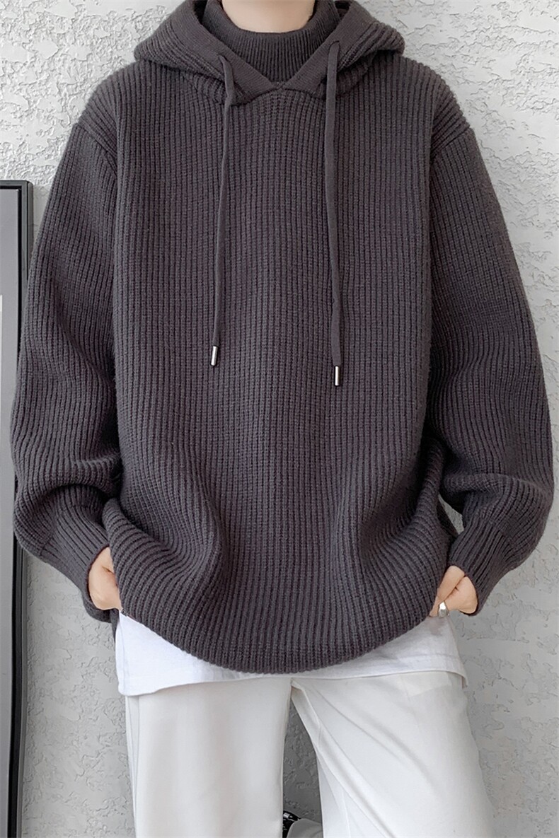 8XL-M特大码毛衫高质量连帽套头宽松毛衣情侣针织衫外套MY1210P75,男装针织衫/毛衣,电商D206-1