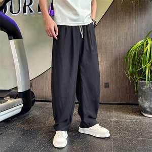 K20523-P78        夏季薄款男士亚麻休闲裤男潮流宽松直筒弯刀裤图片