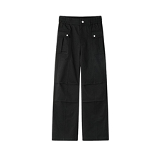 特批P42无差价秋季复古港风褶皱拼接多口袋微喇大码工装裤男K5710，男装工装外套，电商A001