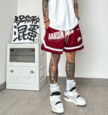 美式街头字母篮球运动休闲短裤男夏季潮休闲裤QK75P35，男装休闲裤，星座1116-2