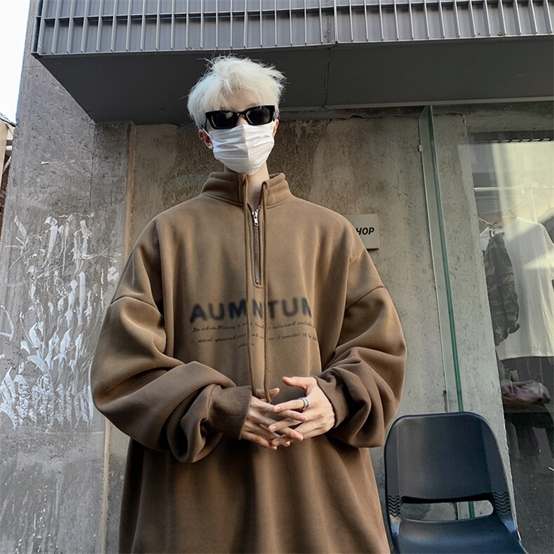 大货已出小众设计美式高街半拉链吊染刷毛渐变卫衣WY31-P68控88,男装卫衣,星座914-4