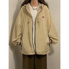 1中性风黄灯撞色彩虹硅胶点缀大码M-5XL潮牌防晒服FS77001P65控88，男装夹克，星座226-2