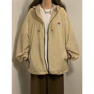 1中性风黄灯撞色彩虹硅胶点缀大码M-5XL潮牌防晒服FS77001P65控88图片