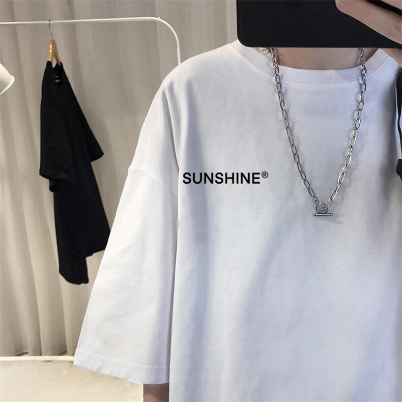 XZ115A-T06200克纯棉男女字母印花大码S-5XL10色T恤衫圆领半袖,男装T恤,星座115A-3