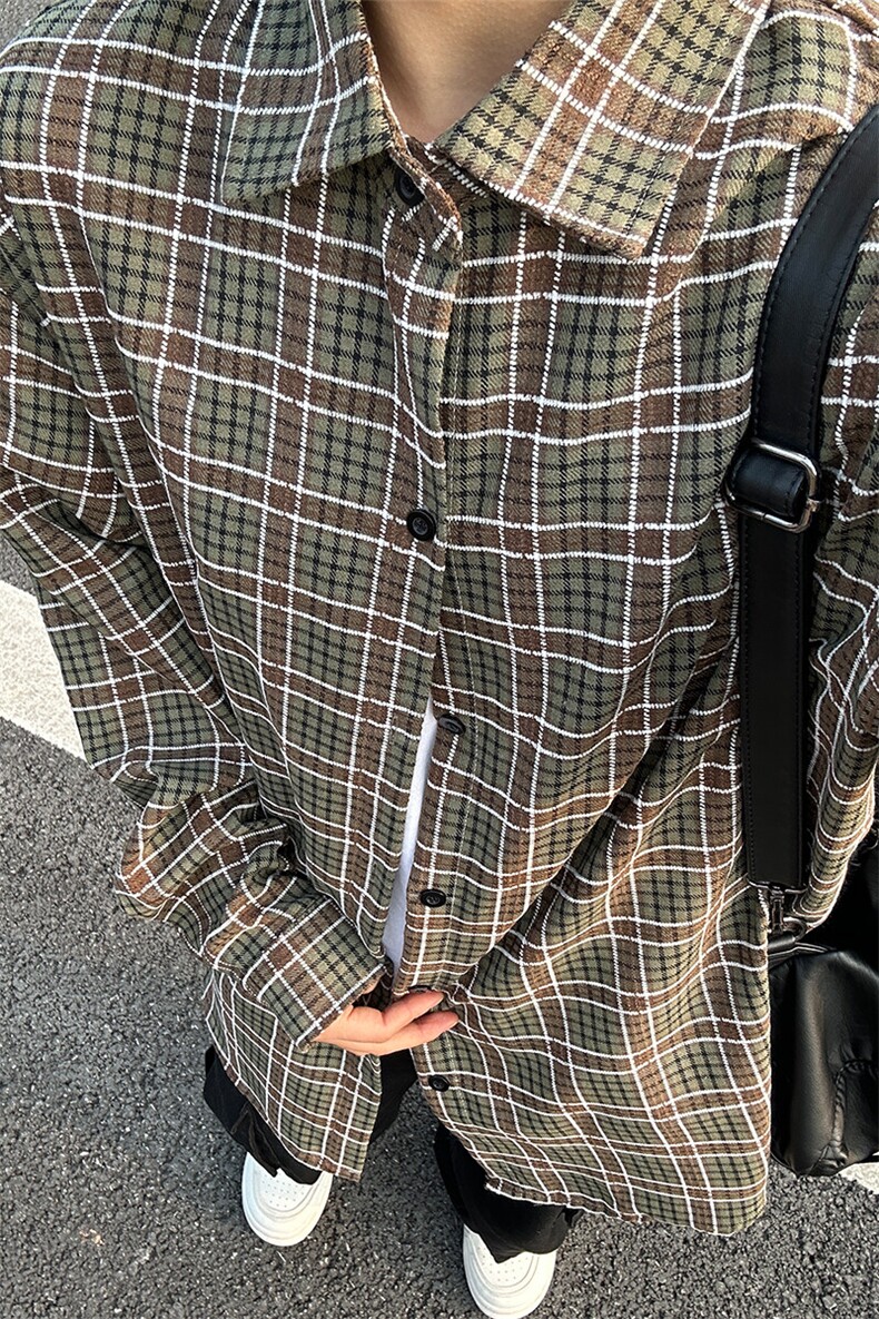 2026春夏新款提花格子长袖衬衫高品质格子衬衫复古外套CS266-P45,男装衬衫,星座301C-5