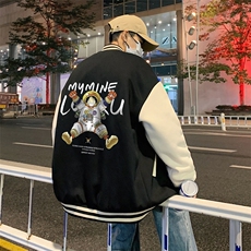 BQMF23-P90港风拼接棒球服男士棉服男棉袄男潮牌棒球服棉袄男潮牌，男装棉衣，电商B367