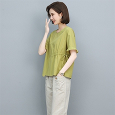 年轻妈妈夏装洋气上衣2024年新款40岁50中年母亲节衣服，女装衬衫，独衣靓