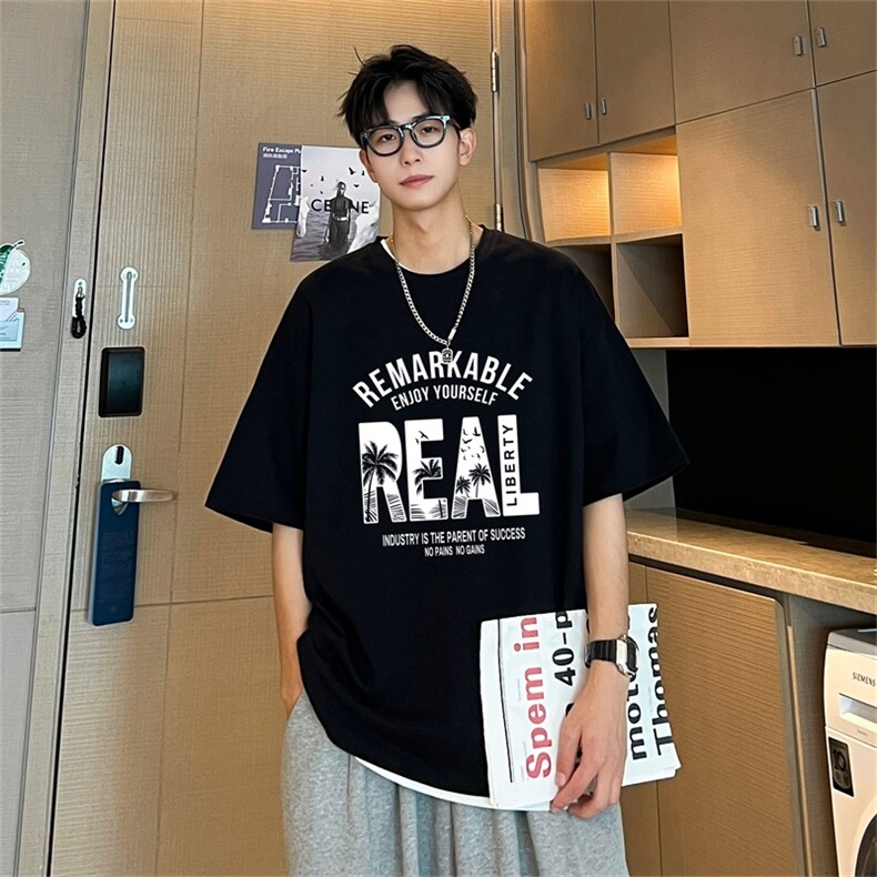 230g重磅纯棉!夏季短袖t恤男半袖男DSA028-MDTP888-P25,男装T恤,电商A028