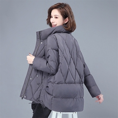 2021年冬季新款潮加厚保暖羽绒棉服女宽松显瘦棉衣女短外套开衫，女装棉衣/棉服，简韵佳