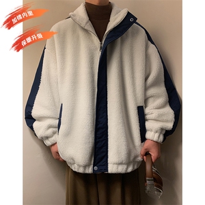 加厚羊羔绒外套男冬季潮牌痞帅宽松休闲棉衣-A1440TP90控145,男装棉衣,电商B241