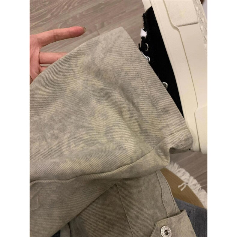 【有货的】杏色扎染工装裤男女美式复古大口袋裤子G810WW-特P58,男装工装外套,星座1007（原301D）