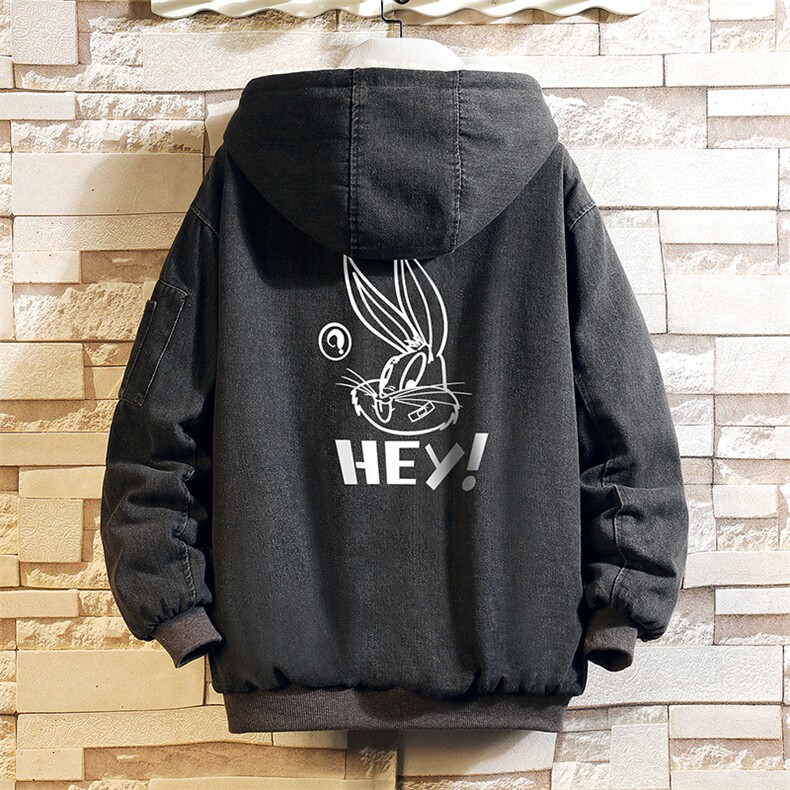 NM53179-P140 牛仔外套男大码加厚加绒棉衣男羊羔毛棉服男 砖墙图片