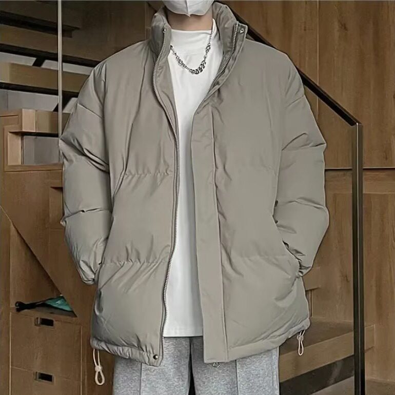 冬季纯色立领棉衣男女新款棉袄情侣装面包服保暖短款羽绒棉服外套,男装棉衣,星座506A