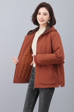 时尚保暖女士棉服冬季加厚连帽外套显瘦百搭短款棉衣，女装棉衣/棉服，悦见她
