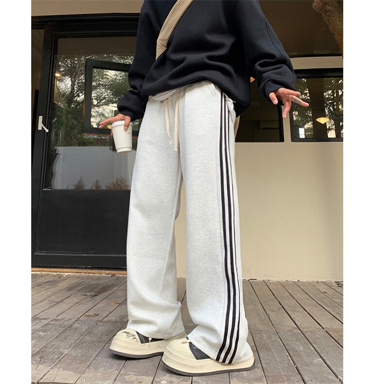 现货男士巴黎三杠卫裤学生情侣运动裤A210A-WK09-P45,男装休闲裤,电商A210A