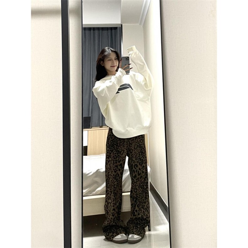 【有货】豹纹牛仔裤男款直筒欧美VIBE裤子美式高街KZA25LL-P55,男装牛仔裤,星座1007（原301D）