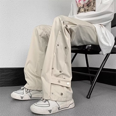 美式vibe风裤子ins高街潮牌机能风冲锋裤男微喇叭户外工装裤XK836，男装休闲裤，星座601-2