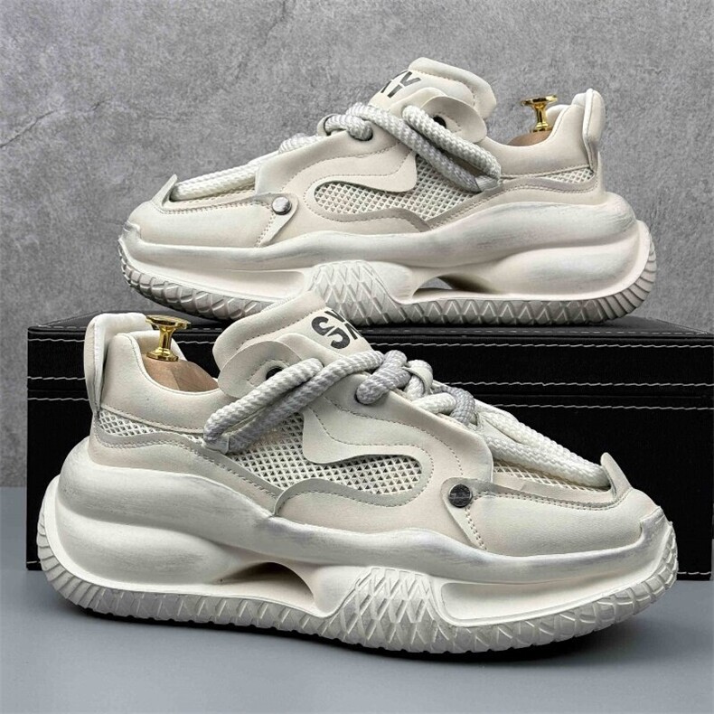 X5001-p265夏季百搭透气单网休闲鞋厚底增高复古做旧老爹鞋男，男鞋休闲鞋，星座1407-3