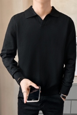 2025秋款针织衫男纯色休闲上衣店主风毛衣男时尚B317/M5730/P78，男装针织衫/毛衣，电商B317