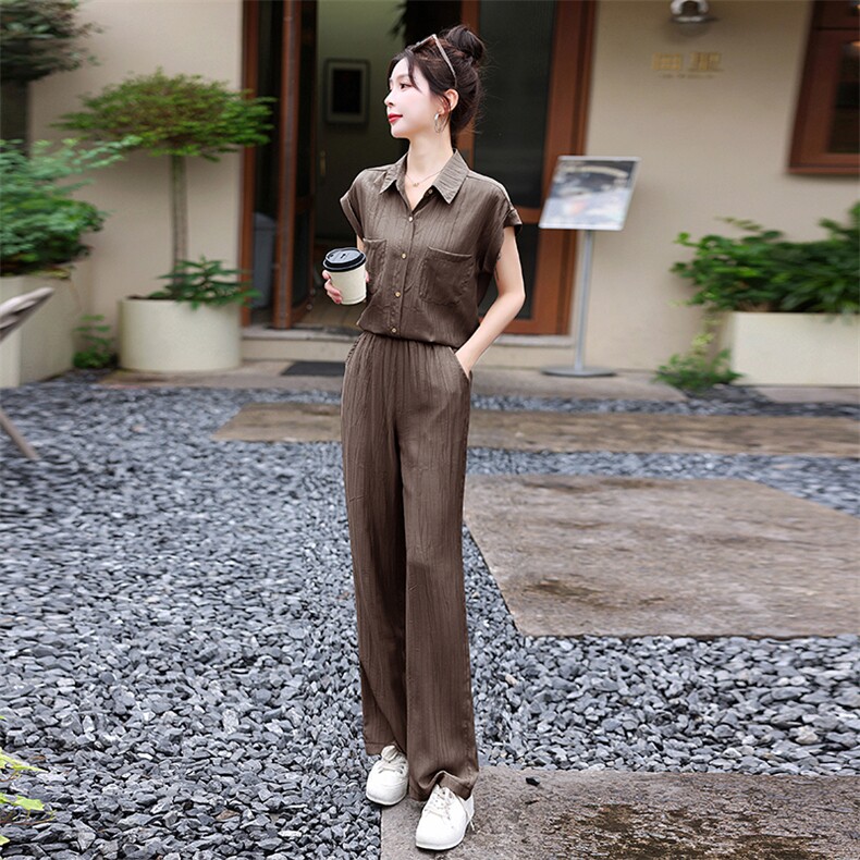 冰丝职业套装夏装2025新款气质欧货漂亮时尚衣服两件套夏天女装潮,女装套装/套裙,梦依杭