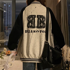泼墨工艺棒球服春秋装新款2024学生洋气外套秋季衣服C835-P98，女装短外套，星座911-2(原星座613-2）