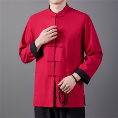 2026新款风唐装两面穿长袖男中老年中式汉服夹克HL23915-P115，男装夹克，星座1105-3