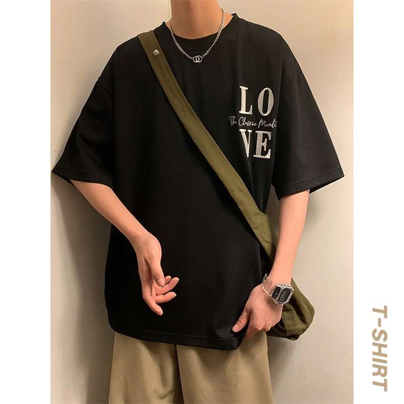 港风暖光短袖男t恤夏季休闲百搭刺绣圆领T恤男上衣TC3131-P25控45,男装T恤,星座717