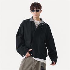 美式vintage豹纹衬衫夹克牛仔短袖外套设计感JK02528-P90，男装衬衫，星座308B-2