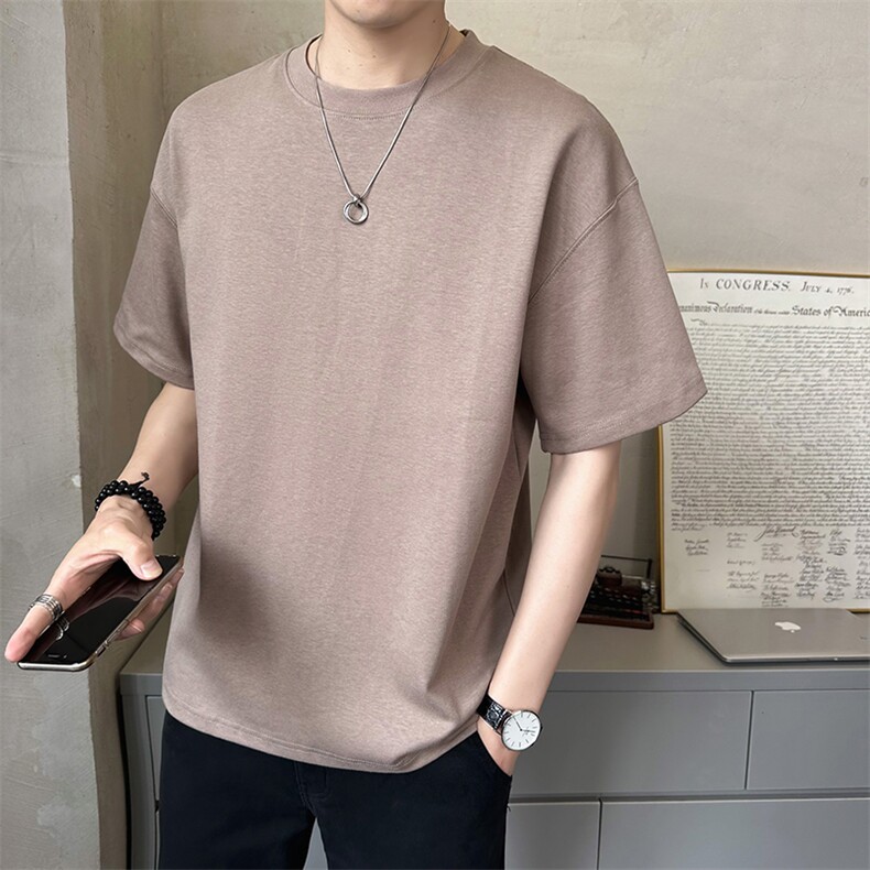 703-1-GT05-P35夏季重磅300g空气棉休闲T恤，男装T恤，星座703-1