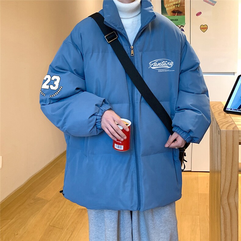 港风  秋冬新款保暖立领宽松棉服外套男 MY62037 P95控118图片