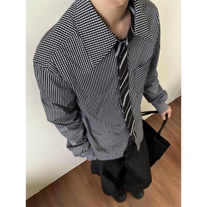 现货叠穿长袖衬衣潮流版型慵懒风外套SN7717-P45图片