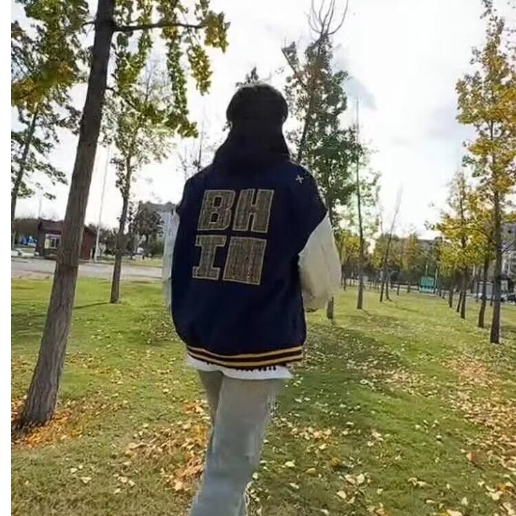 1506A/GL60/P62微弹夏季美式复古刺绣撞色棒球服，女装职业装，星座1506A