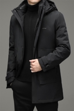 纯色羽绒服男可脱卸帽中年男休闲宽松爸爸冬装外套MYYL92121-P350，男装羽绒服，电商B212（原钱塘6029）