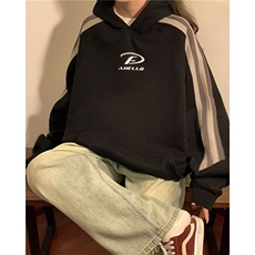 美式重磅加绒连帽卫衣男冬季加绒上衣宽松潮情侣套头衫WYF07P43，男装卫衣，星座1013-5