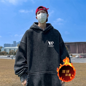 直播品质 500克重磅美式印花做旧加绒加厚水洗卫衣冬 SL1669特P65图片